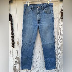 Rustler Mid Wash Boyfriend Jeans  Men’s 34x32 Blue No Stretch Vintage Cowboy